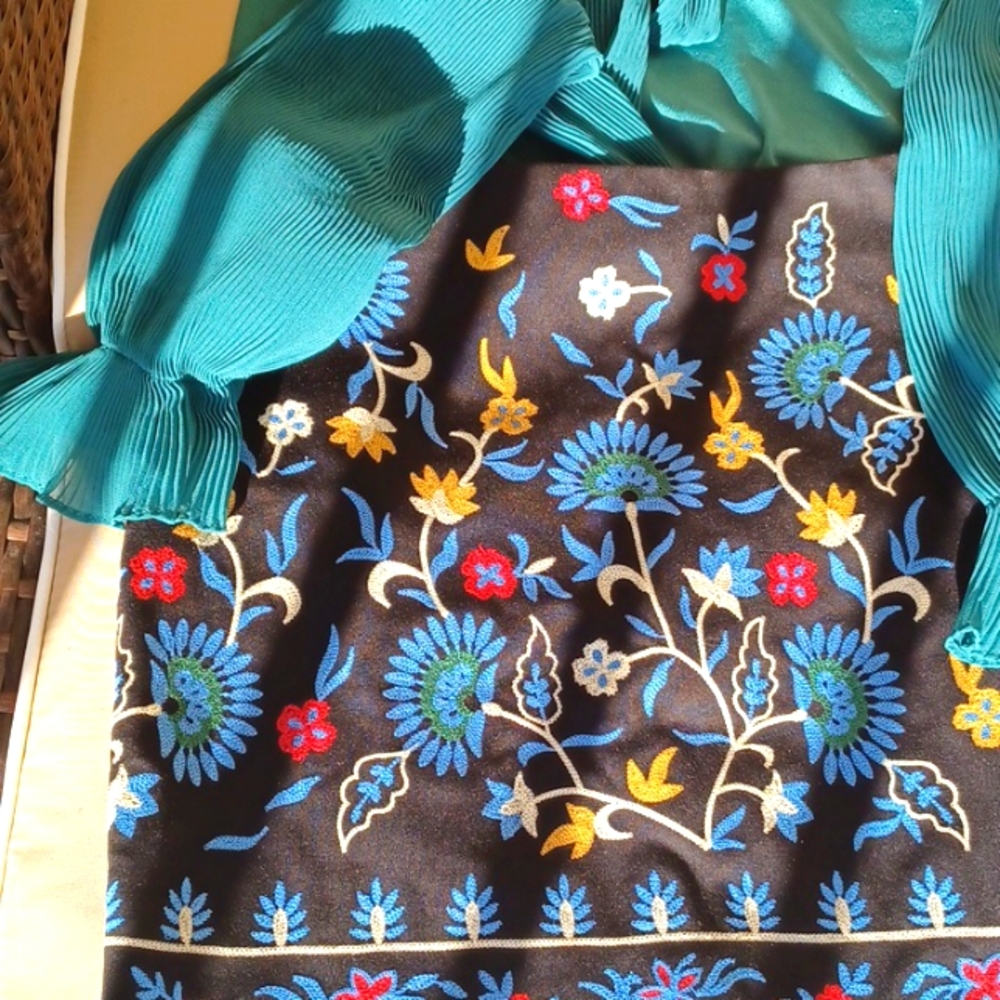 J. McLaughlin Embroidered Skirt. Size 6